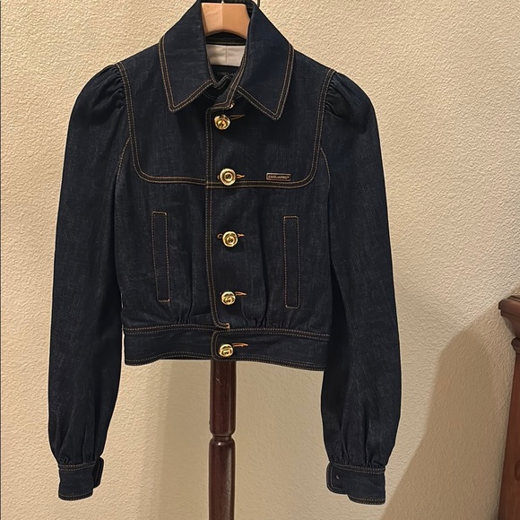 DSQUARED2 women’s bell sleeve denim jacket - Picture 1 of 9